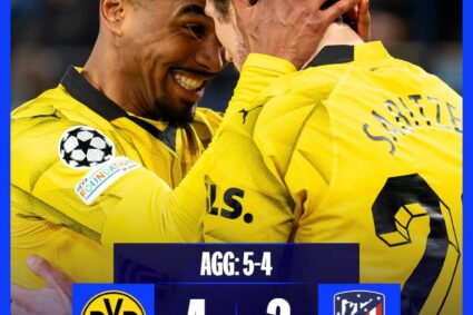 Ligue des Champions : Dortmund humilie l’Atletico Madrid de Diego Simone 4 à 2